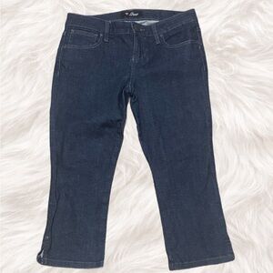 Guess Dark Wash Cropped Skinny Jeans Capri Sexy Low Rise Stretch Denim Size 28